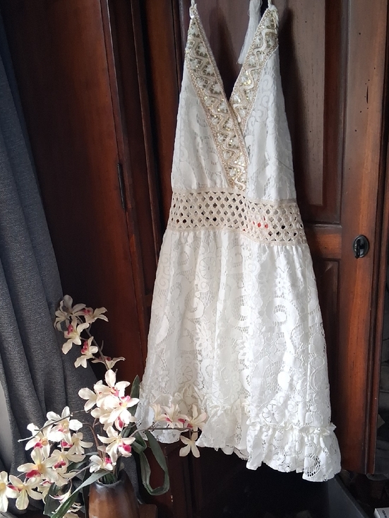 Cider Dresses & Skirts - Coastal Cowgirl Sz Small Boho Chic Lace Embellished A Line Dress